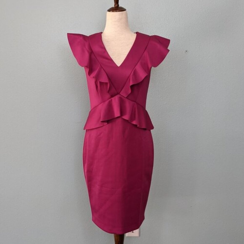 NWT Ted Baker Alair ruffle peplum pink 2